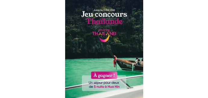 Ovoyages: 1 s&eacute;jour de 5 nuits pour 2 &agrave; Hua Hin (2500&euro;) &agrave; gagner