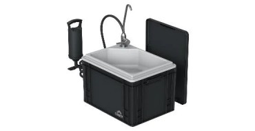 LIDL: CRIVIT Lavabo mobile - 5L eau propre, 5L eaux usées, pompe manuelle à 34.99€ (au lieu de 39.99€)