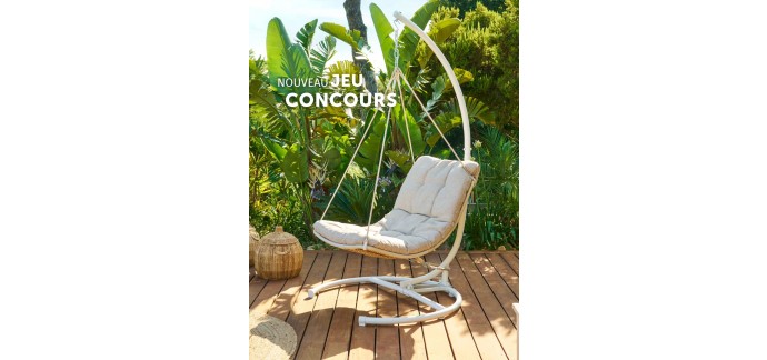 Hesperide: 1 fauteuil &oelig;uf suspendu DILMAU + pied PANAO (valeur  248&euro;) &agrave; gagner