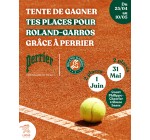 Perrier: 2 lots de 2 places Roland-Garros (tribune basse, 31 mai-1 juin) &agrave; gagner