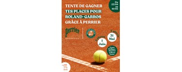 Perrier: 2 lots de 2 places Roland-Garros (tribune basse, 31 mai-1 juin) &agrave; gagner