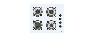 Cdiscount: Table de cuisson gaz CONTINENTAL EDISON 4 foyers verre blanc &agrave; 99,99&euro; (au lieu de 119,99&euro;)