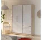 Cdiscount: Armoire bois agglom&eacute;r&eacute; ch&ecirc;ne et blanc L144,6cm &agrave; 289,99&euro; (au lieu de 329,99&euro;)