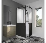 Cdiscount: Cabine de douche GELCO 90x90x220 Style Industriel Noir &agrave; 679,99&euro; (au lieu de 799&euro;)
