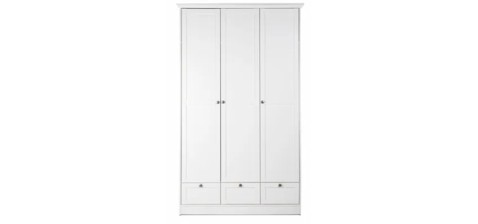 Cdiscount: Armoire LANDWOOD 18 - 3 portes, 120x51x200 cm &agrave; 259,99&euro; (au lieu de 299,99&euro;)