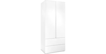 Cdiscount: Armoire Image 60A - 2 portes battantes, 2 tiroirs - L80xH191xP55 cm &agrave; 219,99&euro; (au lieu de 249,99&euro;)
