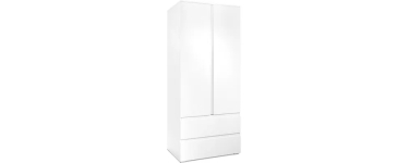 Cdiscount: Armoire Image 60A - 2 portes battantes, 2 tiroirs - L80xH191xP55 cm &agrave; 219,99&euro; (au lieu de 249,99&euro;)