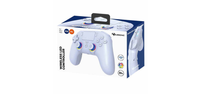 JoyBuy: Manette PS5 sans fil SUBSONIC avec LED - Blanc &agrave; 39,99&euro; (au lieu de 49,99&euro;)
