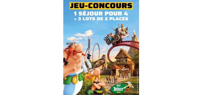 Mondial Relay: 1 s&eacute;jour pour 4 au Parc Ast&eacute;rix + 3 lots de 2 places &agrave; gagner