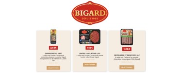 Bigard: Bons de r&eacute;duction Bigard &agrave; imprimer : &eacute;conomisez sur vos viandes (merguez, hach&eacute;s, saucisses)