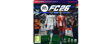 Amazon: EA Sports FC 26 (PC D&eacute;mat&eacute;rialis&eacute;) &agrave; 14&euro; (au lieu de 20,99&euro;)