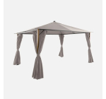 Sweeek: Tonnelle 4x3m aluminium avec rideaux et LED beige &agrave; 584,99&euro; (au lieu de 649,99&euro;)