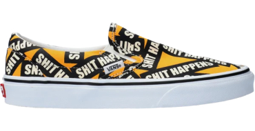 Kickz: Vans Classic Slip-On Shit Happens Jaune &agrave; 35,95&euro; (au lieu de 70,95&euro;)