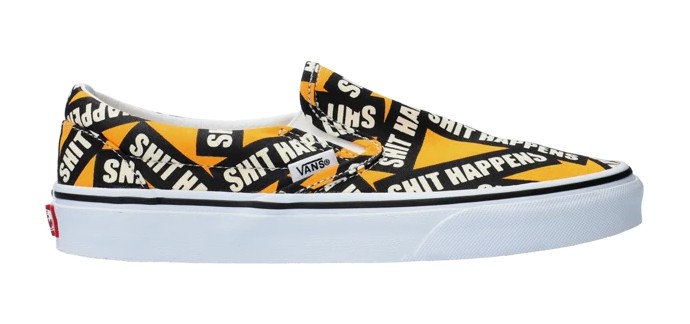 Kickz: Vans Classic Slip-On Shit Happens Jaune &agrave; 35,95&euro; (au lieu de 70,95&euro;)