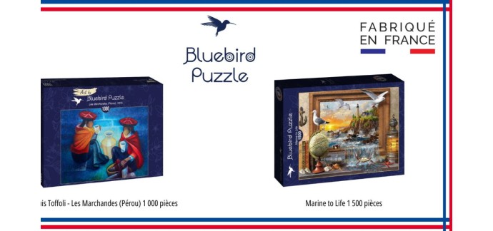 GEO: 15 lots de 2 puzzles Bluebird &agrave; gagner