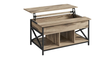 Cdiscount: Table basse relevable 60x100cm, rangement cach&eacute; &agrave; 69,99&euro; (au lieu de 101,99&euro;)