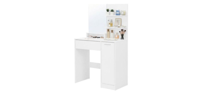 Cdiscount: Coiffeuse VASAGLE avec miroir, &eacute;tag&egrave;res r&eacute;glables &agrave; 59,99&euro; (au lieu de 79,99&euro;)