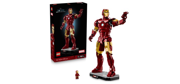 Amazon: LEGO&reg; Marvel Iron Man Mark 3 &Eacute;dition Collector (76344) &agrave; 89,33&euro; (au lieu de 104,32&euro;)