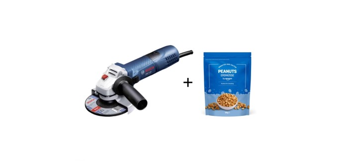 Amazon: Meuleuse d'angle Bosch Professional GWS 7-125 720W Ø125mm + Cacahuètes 500g à 35,33€