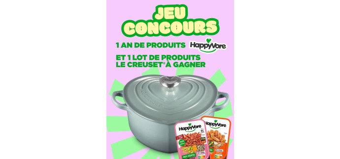 HappyVore: 1 an de produits HappyVore + cocotte Le Creuset&reg; + 4 assiettes &agrave; gagner