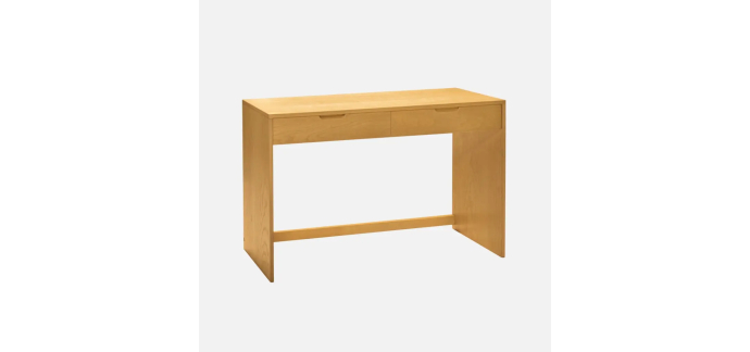 Sweeek: Console d&eacute;cor bois 2 tiroirs 120cm naturel &agrave; 149,99&euro; (au lieu de 249,99&euro;)