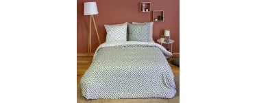 Sweeek: Parure de lit microfibre imprim&eacute; labyrinthe 240x220cm &agrave; 24,74&euro; (au lieu de 44,99&euro;)