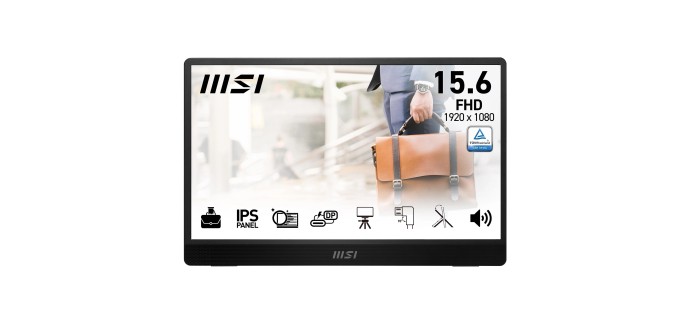Amazon: Ecran portable MSI Pro MP161 E2 15,6" Full HD IPS &agrave; 64,99&euro; (au lieu de 99&euro;)