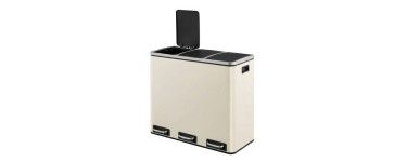 JoyBuy: Poubelle cuisine 3 compartiments SONGMICS HOME 3x18L beige &agrave; 118,99&euro; (au lieu de 237,99&euro;)