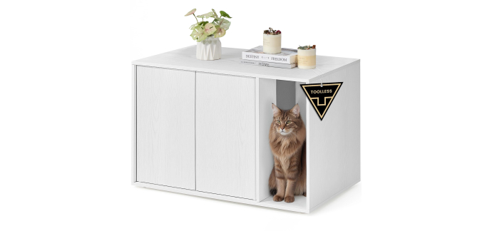 Amazon: Meuble Liti&egrave;re Chat Songmics &agrave; 28,99&euro; (au lieu de 50,97&euro;)