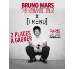 Trend Music Paris: 2 places concert Bruno Mars Stade de France &agrave; gagner
