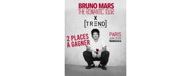 Trend Music Paris: 2 places concert Bruno Mars Stade de France &agrave; gagner