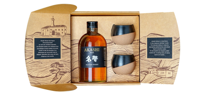 Amazon: Whisky Japonais Akashi Me&iuml;sei 40&deg; 50cl + 2 verres &agrave; 33,92&euro; (au lieu de 38,66&euro;)