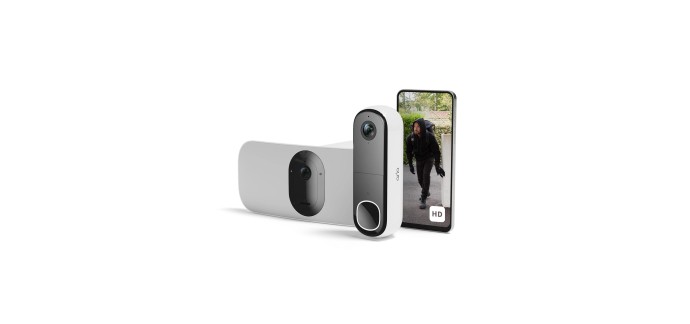 Amazon: Pack Cam&eacute;ra & Sonnette Arlo Floodlight 2K - 2000-3000 lumens &agrave; 54,99&euro; (au lieu de 132,17&euro;)
