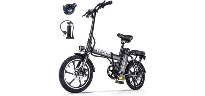 Cdiscount: Vélo électrique pliable AVDLEU - 16" 250W 25km/h - Batterie 36V 11.4Ah à 379,99€
