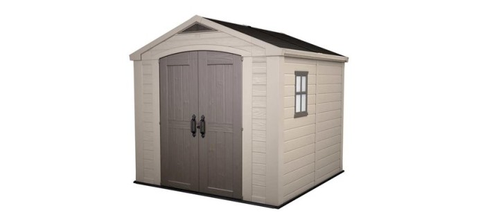 Cdiscount: Abri de jardin r&eacute;sine KETER Sydney 88 - 6,6 m&sup2;, beige et marron &agrave; 989,99&euro;