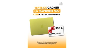 Aikuda: 1 MacBook Neo + carte cadeau 500€ (valeur 500€) à gagner