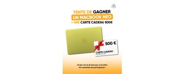 Aikuda: 1 MacBook Neo + carte cadeau 500&euro; (valeur 500&euro;) &agrave; gagner