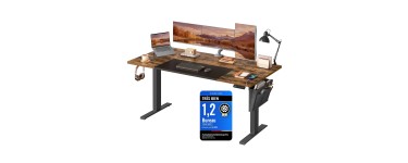 Amazon: Bureau assis-debout Songmics LSD026X01 160x70cm à 104,99€ (au lieu de 130,38€)