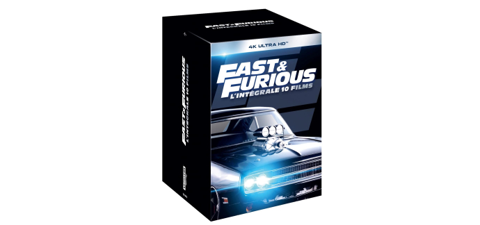 Amazon: Coffret Blu-ray 4K UHD Fast & Furious - Int&eacute;grale 10 films &agrave; 56,99&euro; (au lieu de 89,71&euro;)