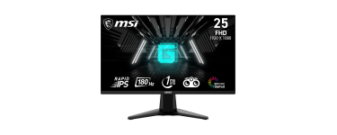 Amazon: Ecran PC 24,5" MSI G255F FHD 180Hz 1ms FreeSync &agrave; 69,99&euro; (au lieu de 111,43&euro;)