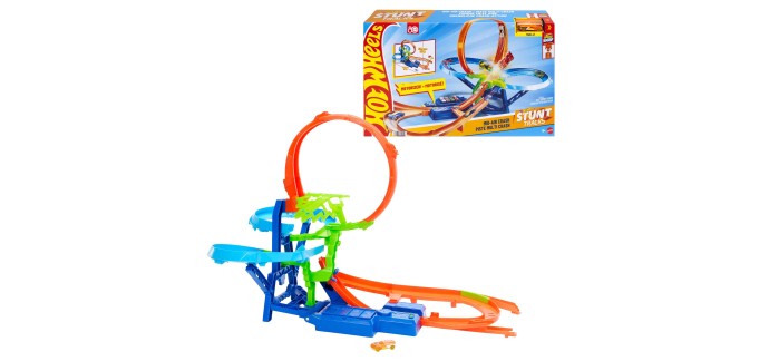Amazon: Coffret Hot Wheels JKJ78 Piste Multi Crash - avec voiture 1/64 & propulseur motoris&eacute; &agrave; 23,94&euro;
