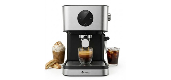 JoyBuy: Machine à expresso IAGREEA CM3050-2 20 bars à 59,98€ (au lieu de 99,99€)