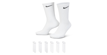 Amazon: Lot de 6 paires de chaussettes Nike Everyday Cushioned Crew - Taille M &agrave; 17,99&euro; (au lieu de 20,91&euro;)