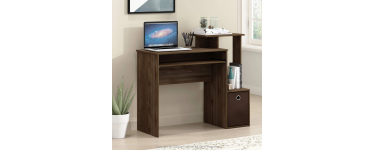 Amazon: Bureau Furinno Econ bois marron fonc&eacute; avec bacs lat&eacute;raux &agrave; 35,99&euro; (au lieu de 100,99&euro;)