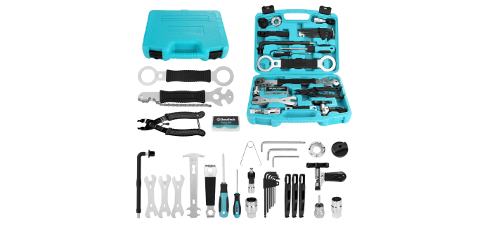 Amazon: Kit d'outils r&eacute;paration v&eacute;lo - 56,99&euro; (au lieu de 69,99&euro;)