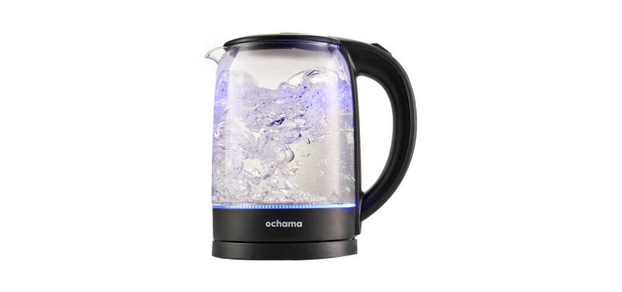 JoyBuy: Bouilloire électrique verre 1,7L 2200W à 9,98€ (au lieu de 19,99€)