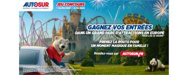Autosur: Des entr&eacute;es dans un grand parc d&rsquo;attractions en Europe &agrave; gagner, tous les 15 jours