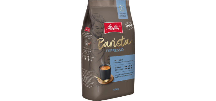 Amazon: Caf&eacute; en grains Melitta Barista Classic Espresso 1kg &agrave; 13,29&euro; (au lieu de 19,11&euro;)