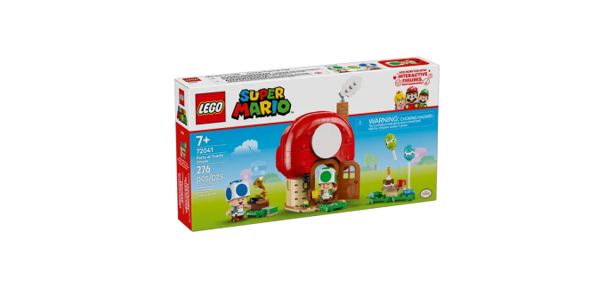 Carrefour: LEGO Super Mario F&ecirc;te chez les Toads 72041 (Physique) &agrave; 18,39&euro; (au lieu de 29,99&euro;)
