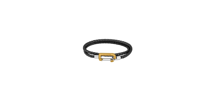 Amazon: Bracelet Lacoste Double Tour Cuir MATT - Noir &agrave; 34,59&euro; (au lieu de 55,59&euro;)
